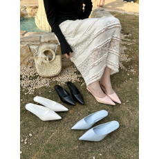 批发2026<b class='q'>春</b>季新款尖头细跟高跟气质显瘦法式时尚性感美绝女网红包头拖