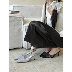 2026春季新款尖头细跟高跟气质显瘦法式时尚性感美绝女网红包头拖