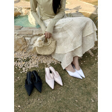 批发2026春季新款尖头细跟高跟气质显瘦法式时尚性感美绝女网红包头拖