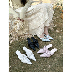 批发2026春季新款尖头细跟高跟气质显瘦法式时尚性感美绝女网红包头拖