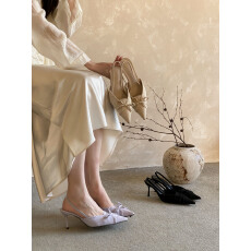 批发2026春季新款尖头细跟高跟气质显瘦法式时尚<b class='q'>性感</b>美绝网红包头凉鞋