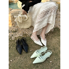 批发2026春季新款尖头平底气质显瘦法式时尚<b class='q'>性感</b>美绝网红包头凉鞋