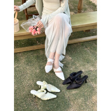 2026春季新款尖头细跟高跟气质显瘦法式时尚性感美绝女网红包头拖