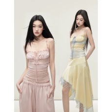 批发EchoChic慵懒假日纹理特别 木耳边门襟 蕾丝短袖衬衫<b class='q'>开衫</b>上衣