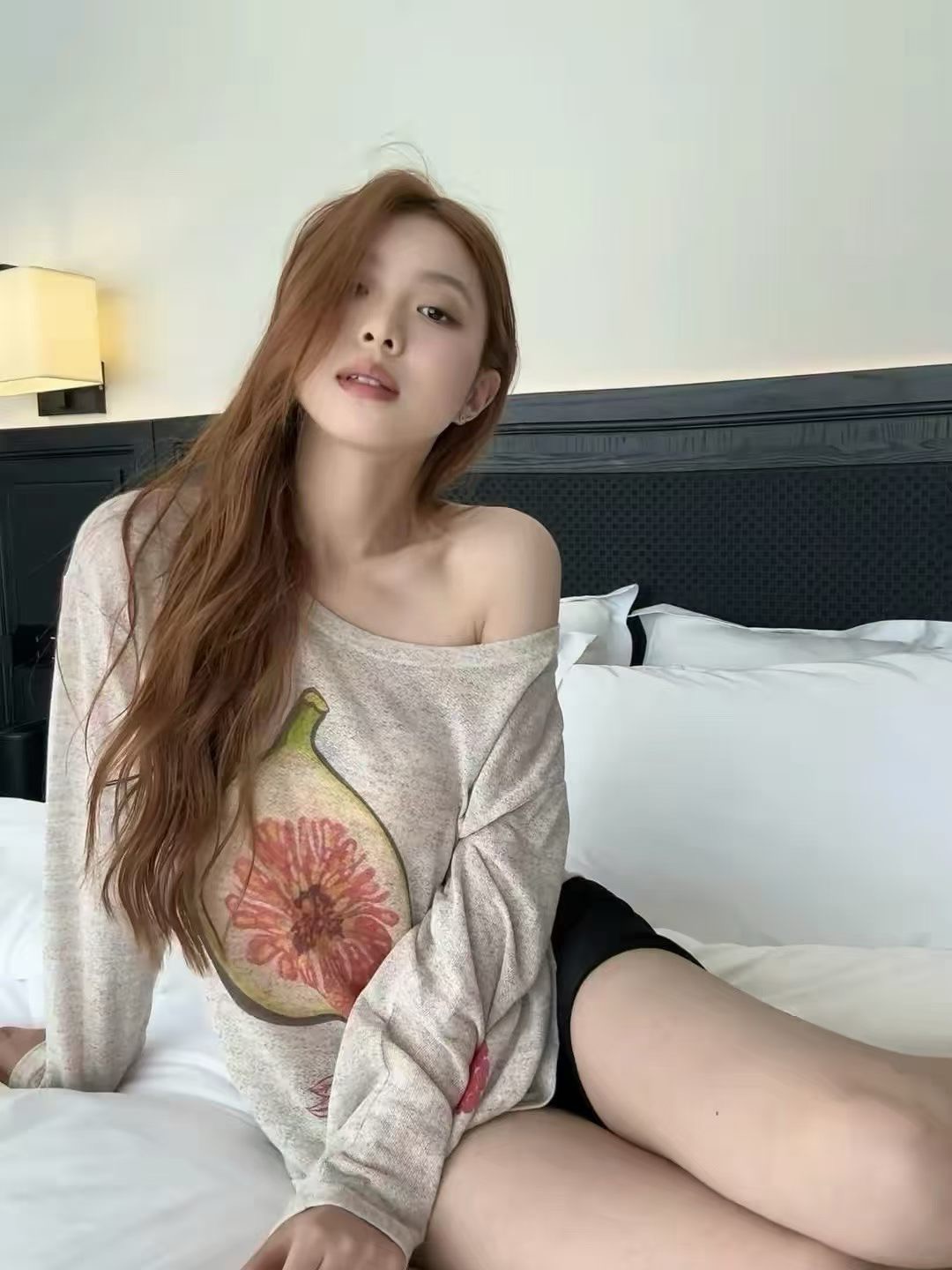 아메리칸 느긋한 바람 자외선 차단 블라우스 여성 여름 과일 슬라이스 프린트 루즈핏 티셔츠 얇은 스타일 마이크로 ~을 통해 달콤함 맨위