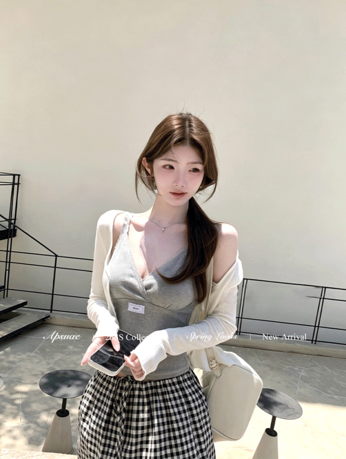 화이트 워터 여성 miu 부서 아름다움 세트 그룹 V넥 캐미솔 레이스 여성 드레스 여름 감기 바람 구덩이 기사 맨위