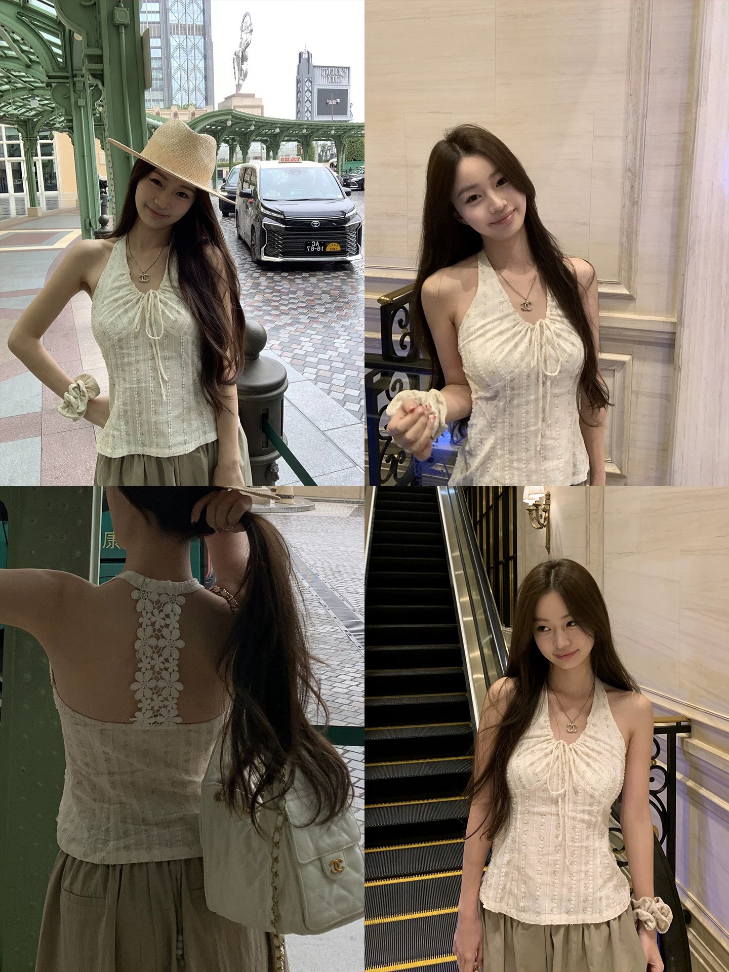 레드 맨 파빌리온 캐미솔 여름 외출용 2026 새로운 레이스 프랑스식 순면 몸매 가꾸기 민소매 행침 목 맨위 여성