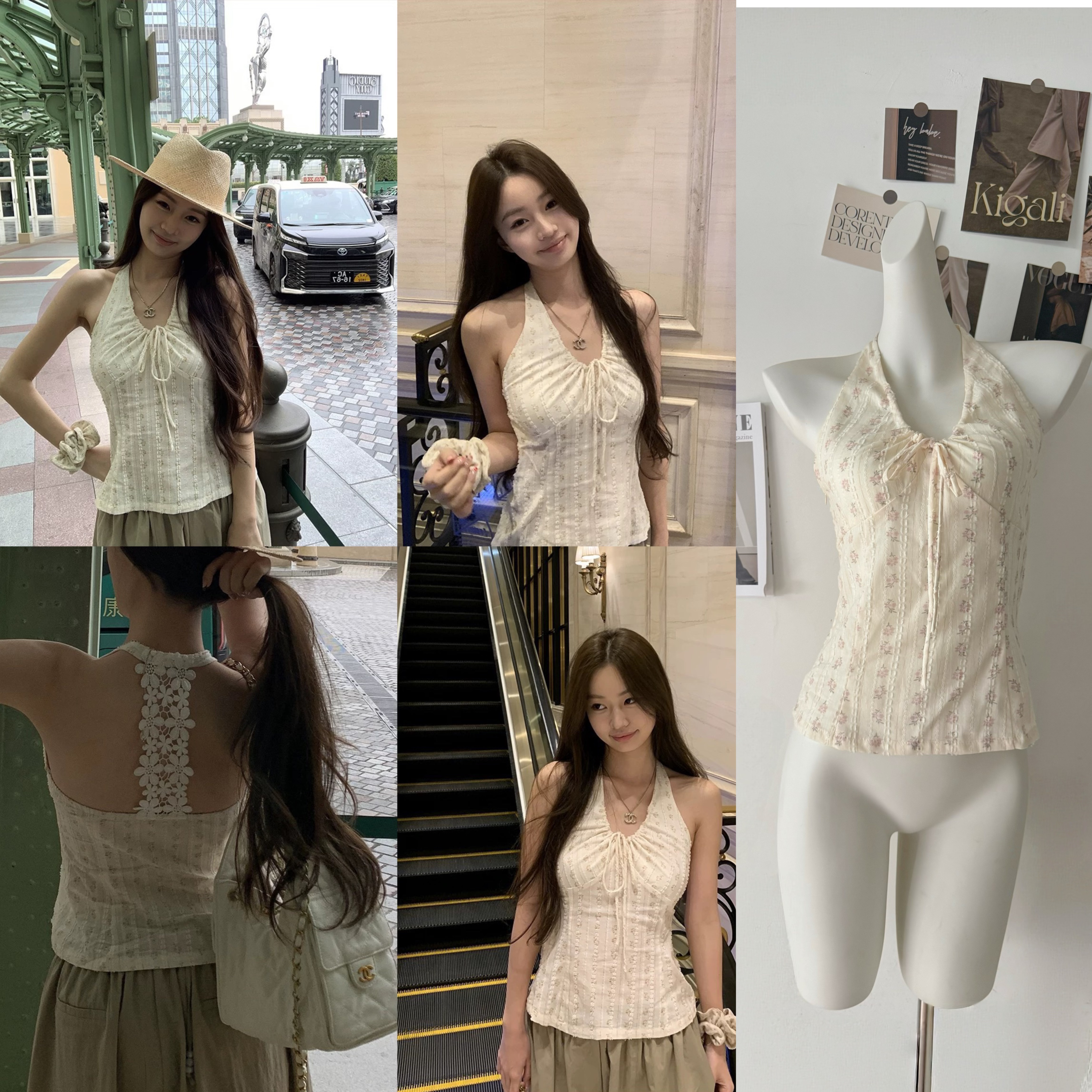 레드 맨 파빌리온 캐미솔 여름 외출용 2026 새로운 레이스 프랑스식 순면 몸매 가꾸기 민소매 행침 목 맨위 여성