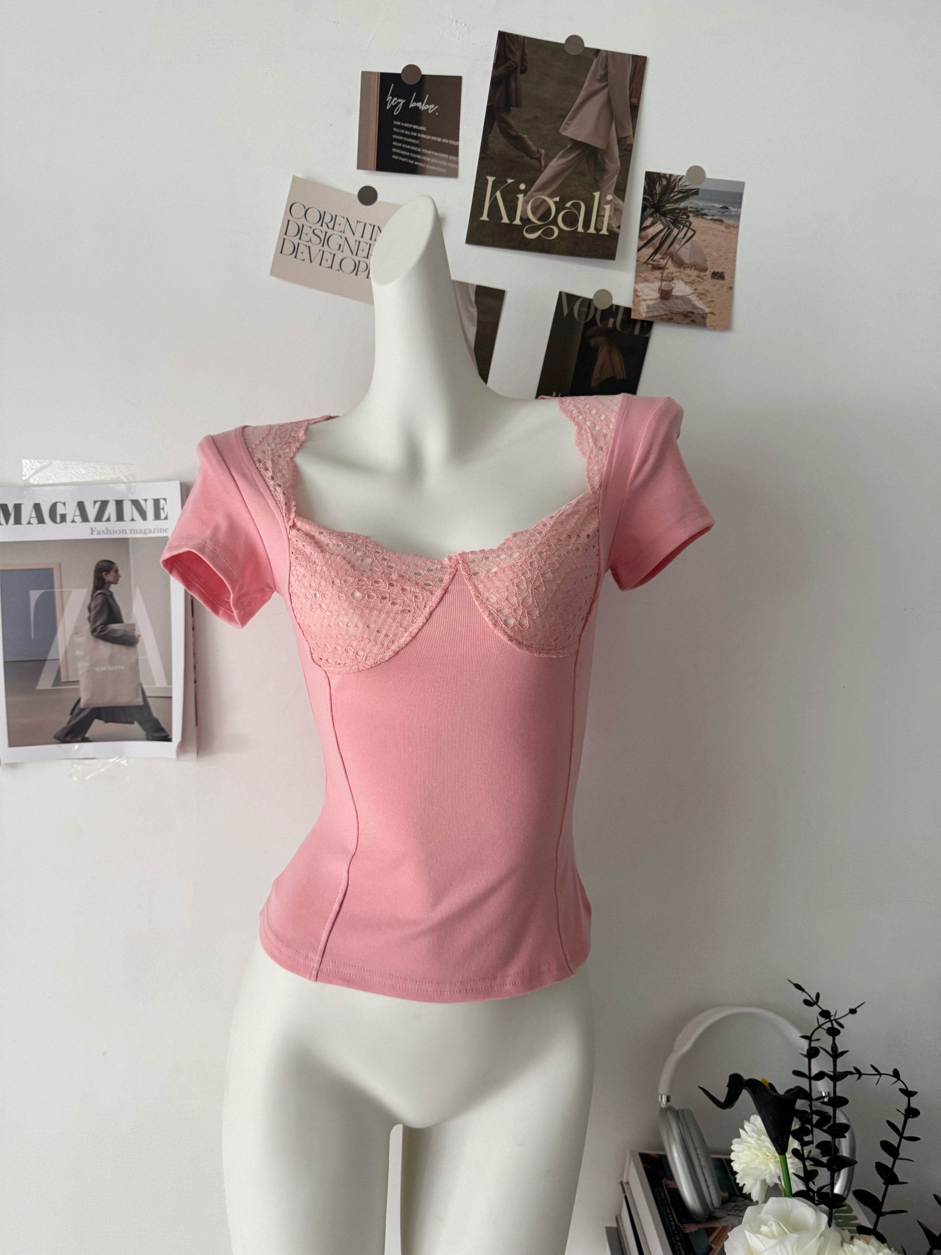 callmeear 하트 비트 금성 패치워크 디자인 허리 수축 슬림해 보이는 반팔 티셔츠 여성 여름 맨위