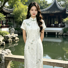 批发国风品质小个子旗袍新款夏季新中式连衣裙年轻款少女改良绝美日常
