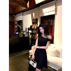 批发82%莱赛尔天丝斜肩连衣裙生日<b class='q'>礼服</b>裙