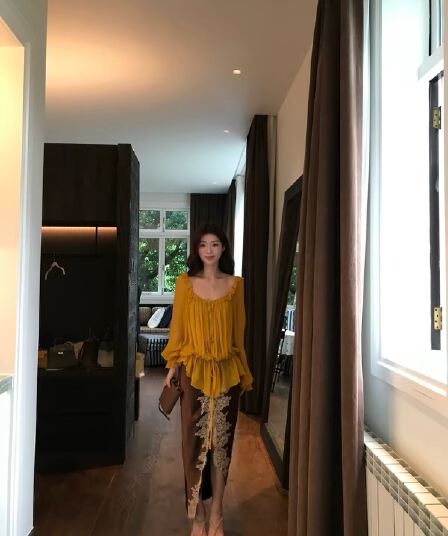 sya 크 사이 작은 웨스트 프랑스식 레이스 치마 아이들 가을 길이 수 있습니다. 조정 새틴 트임 부드러운 반신 스커트