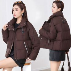 批发高端时尚立领短款保暖<b class='q'>棉衣</b>女2025冬季新款洋气加厚防寒棉服棉袄潮