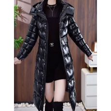 批发免洗蛋白软皮气质长款棉服2025冬季时尚加厚修身新款保暖<b class='q'>棉衣</b>外套