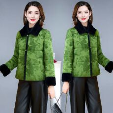 批发妈妈中式国风棉袄棉服2025年冬季新款<b class='q'>时尚</b>盘扣保暖棉衣外套