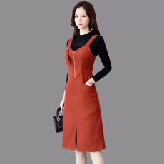 批发背带裙<b class='q'>连衣裙</b>中长款秋装2025年新款女装春秋减龄显瘦秋季套装裙子