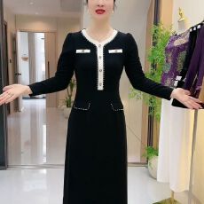 批发<b class='q'>时尚</b>中年妈妈装气质小香风连衣裙女士秋季新款洋气减龄显瘦裙子