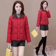 批发时尚翻领短款棉服女2026冬季新款加厚保暖中年<b class='q'>妈妈装</b>小个子棉袄潮