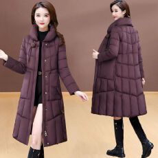 批发高端长款羽绒<b class='q'>棉服</b>女过膝冬季新款中国风加厚保暖棉衣显瘦棉袄外套