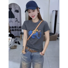 批发欧洲站萌趣小象印花圆领<b class='q'>高端</b>T恤2026夏季新款绝美巨好看的小上衣