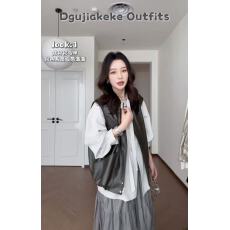 批发时髦洋气个性立领皮衣<b class='q'>马甲</b>女2026早春新款宽松显瘦拉链<b class='q'>马夹</b>背心