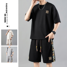 批发中国风男装套装男款高端年轻套装中国风男士汉服大码上衣裤子