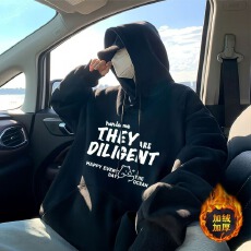 批发重磅纯棉连帽卫衣男秋冬季加绒加厚潮牌美式休闲宽松青少年<b class='q'>外套</b>潮