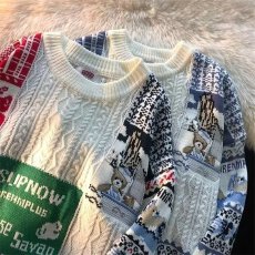 批发毛衣男女秋冬季美式复古慵懒风软糯套头针织衫设计感小众宽松线