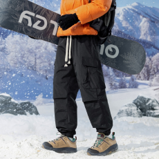 批发羽绒裤<b class='q'>男士</b>登山长裤加绒滑雪石墨烯白鸭绒户外骑行三防休闲工装裤