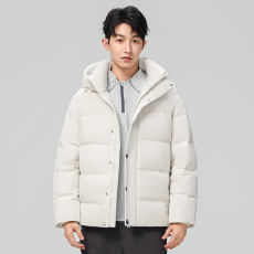 批发] 2025冬季新款高级感连帽羽绒服男加厚保暖防水<b class='q'>夹克</b>外套