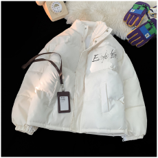 反光银时尚潮流棉衣外套男女情侣款面包服棉衣外套