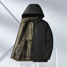 批发活里活面棉衣中老年男装冬季新款厚款可脱加厚加绒服冬商务男装