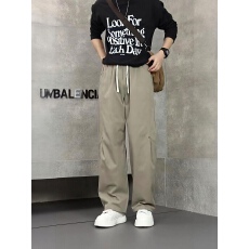 批发秋<b class='q'>冬</b>新款棉质男秋季美式高街宽松长裤直筒阔腿脚弯刀休闲裤