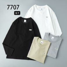 批发潮牌简约圆领长袖T恤男生<b class='q'>春</b>秋季新款百搭打底衫长袖薄款衫