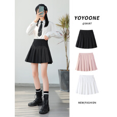 批发女童款+松紧腰+安全裤儿童百褶裙女孩半身裙春<b class='q'>夏</b>季公主短裙子秋冬