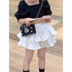 批发女童款+松紧腰+安全裤儿童百褶裙女孩<b class='q'>半身</b>裙春夏季公主<b class='q'>短裙</b>子秋冬