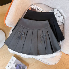 批发斜纹布+<b class='q'>安全</b><b class='q'>裤</b>+<b class='q'>蕾丝</b>小众百褶裙JK制服裙子半身裙春夏季短裙秋冬季