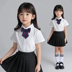 批发<b class='q'>男</b>女小中大儿童白色<b class='q'>衬衣</b>小学生<b class='q'>男</b>女孩短袖<b class='q'>衬衫</b>校服春夏秋冬表演出