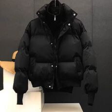 批发暗黑系假两件冬装拼接棉服男百搭加厚保暖防风面包服立领短款外套