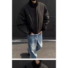 批发解构弧形飞行棉服夹克boxy宽松保暖棉衣<b class='q'>男</b>女情侣同款冬季美式外套