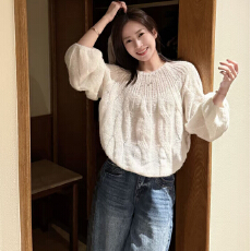 批发显瘦慵懒气质温柔柔软垂感百搭设计感毛衣