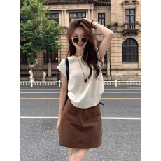 批发上衣新款短袖慵懒感出片漂亮衣服夏季