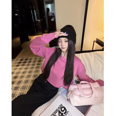 批发短款露脐宽松显瘦休闲<b class='q'>运动服</b>卫衣套头长袖
