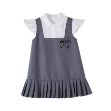 批发2025公主夏季新款<b class='q'>女童</b>两<b class='q'>件</b>背带连衣裙洋气儿童韩版学院裙子