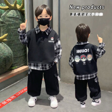 批发<b class='q'>男</b><b class='q'>童</b><b class='q'>秋装</b><b class='q'>套装</b>两件2025两件套新款儿<b class='q'>童</b>洋气春秋宝宝帅气衣服