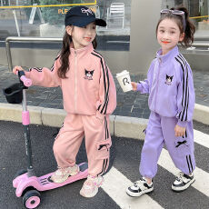 批发<b class='q'>女</b><b class='q'>童</b>休闲宝宝套装2025春秋新款卡通洋气儿童两件套