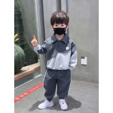 批发男童秋装套装新款洋气男孩酷帅运动衣服儿童宝宝卫衣<b class='q'>春</b>秋季