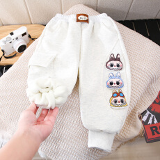 批发<b class='q'>男</b>童<b class='q'>加绒裤子</b>秋冬2025新款儿童痞帅卫裤女童运动裤宝宝长裤