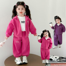 批发<b class='q'>女童</b>套<b class='q'>装</b>2026春秋休闲新款宝宝洋气卫衣运动装两件套儿童秋装