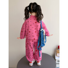 批发女童套装<b class='q'>春</b>秋猫咪2026新款儿童开衫卫衣宝宝卡通韩范两件套